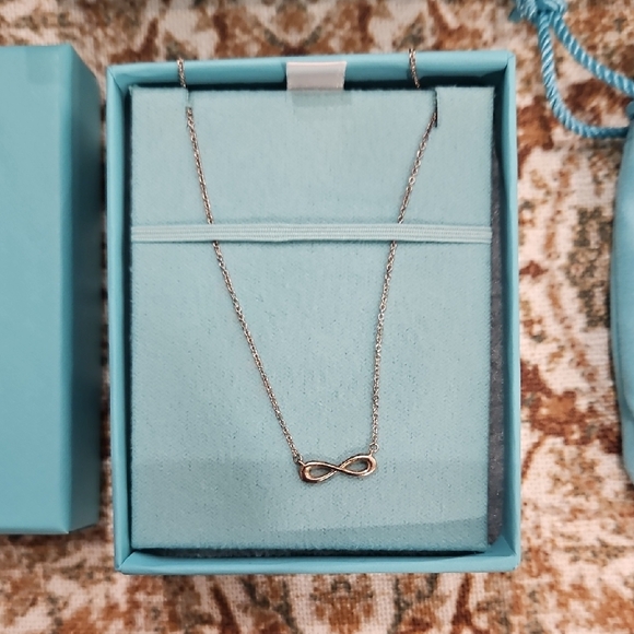 Tiffany & Co. Sterling Silver Infinity Necklace in Tiffany Blue Packaging - Picture 3 of 7
